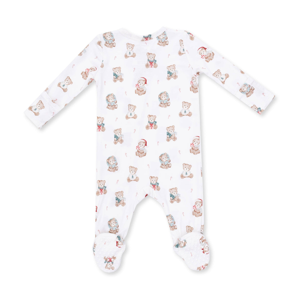 Christmas Teddy Bears Uni - 2 Way Zipper Footie
