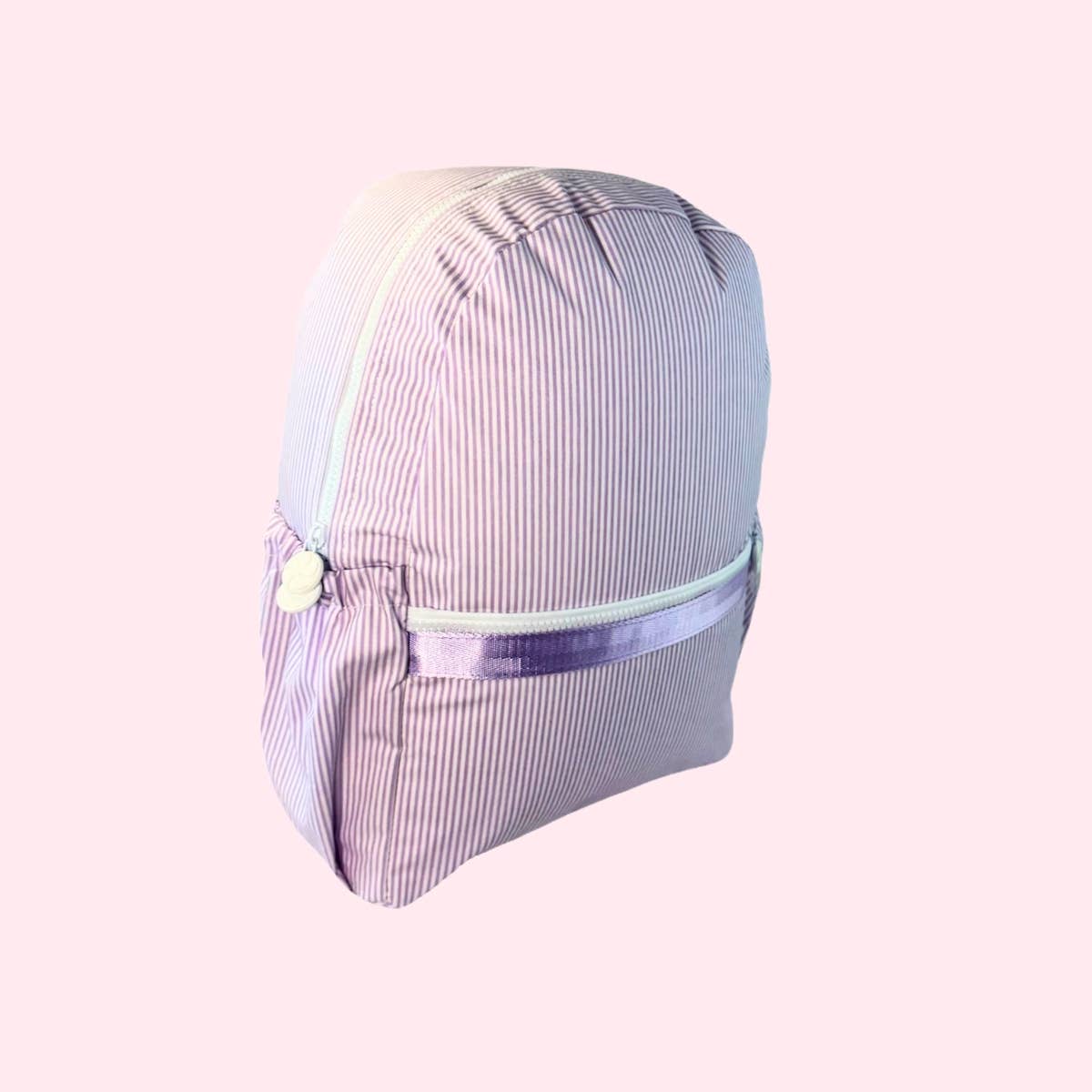 Wipeable Backpack- Lilac Preppy Stripe