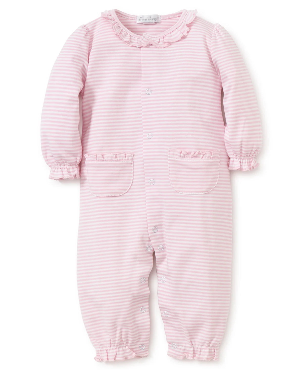 Kissy Kissy- Simple Stripes Pink Playsuit