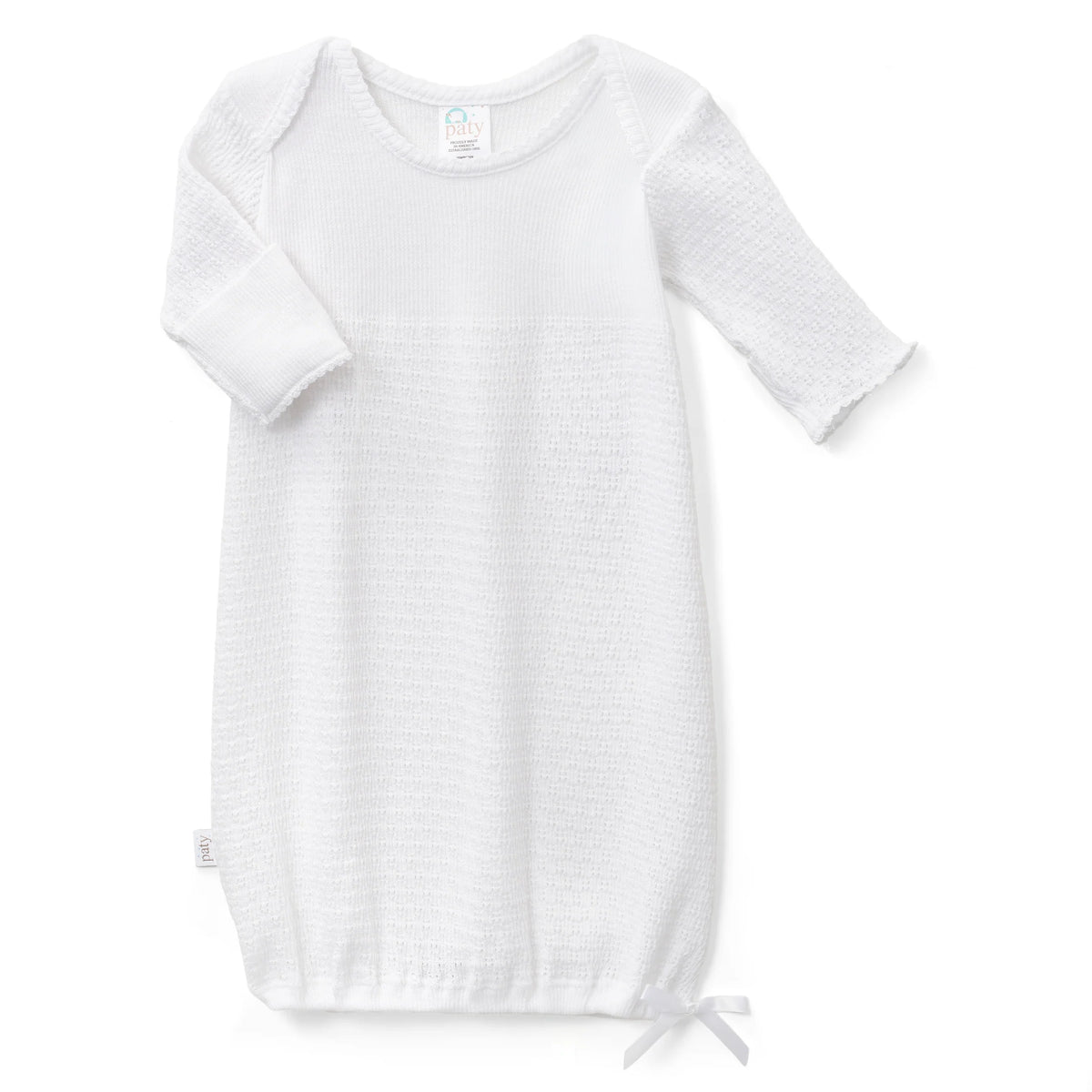 Paty Knit Overlap Shoulder Gown