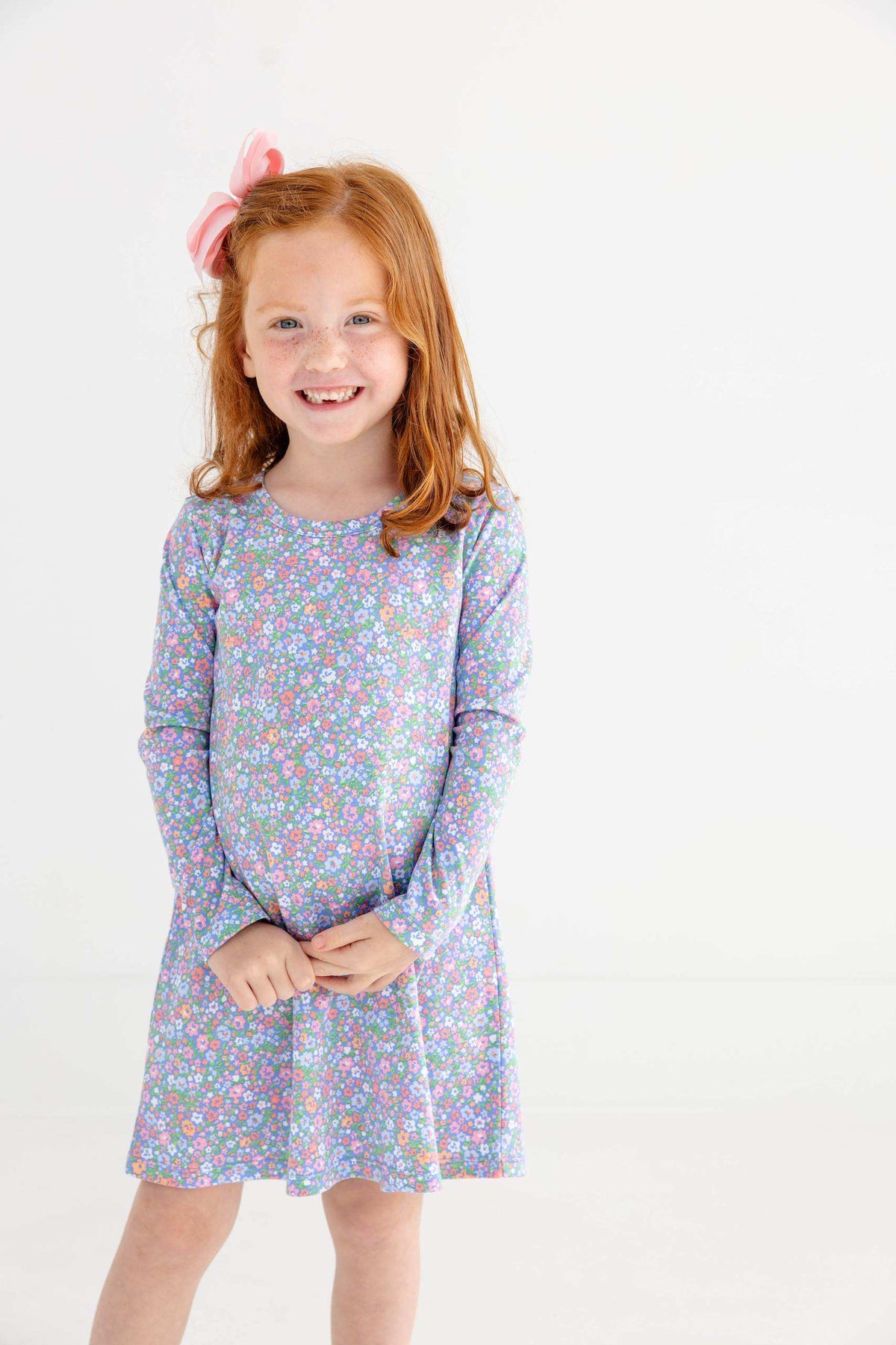 The Beaufort Bonnet Company- Long Sleeve Polly Play Dress- Mountain Brook Mini Floral