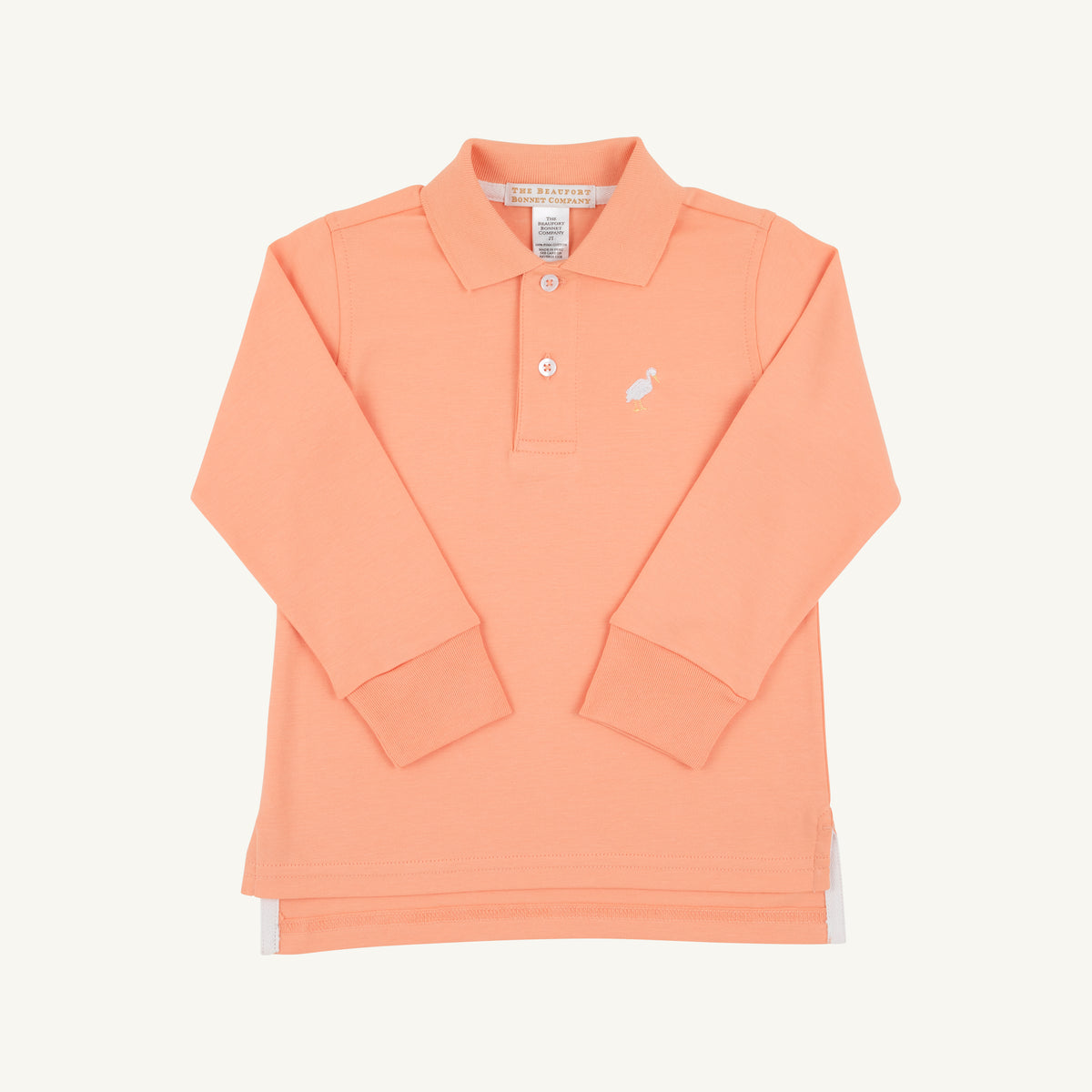 The Beaufort Bonnet Company- Long Sleeve Prim & Proper Polo- Seashore Sherbet
