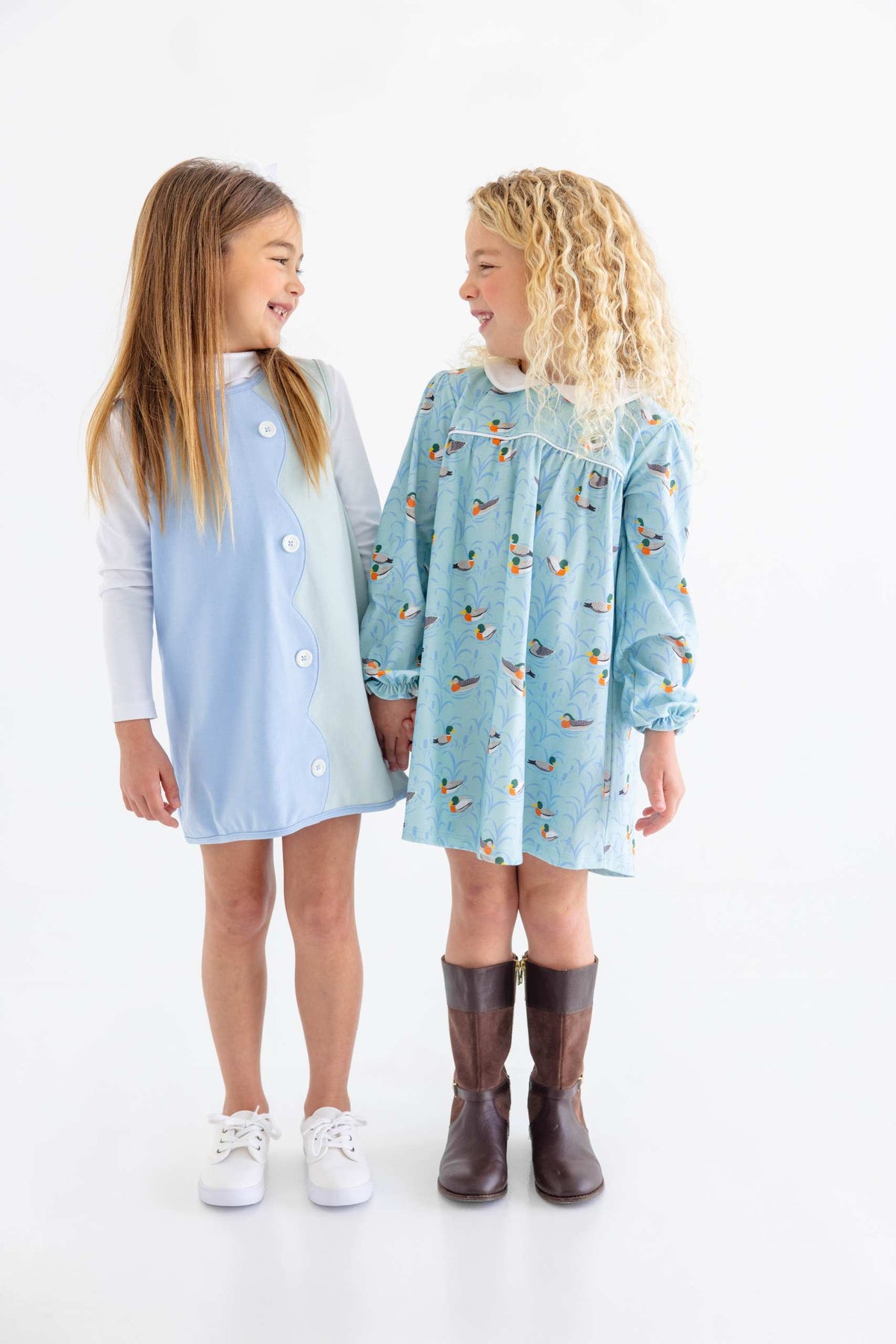 The Beaufort Bonnet Company- Long Sleeve Maerin Fitz Frock- Fine Weather For Ducks