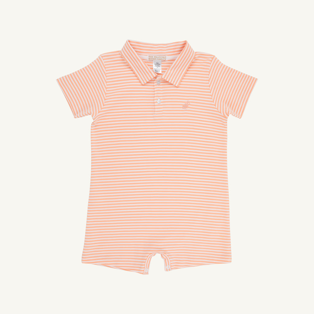 The Beaufort Bonnet Company- Sir Proper's Romper-Seashore Sherbet Stripe