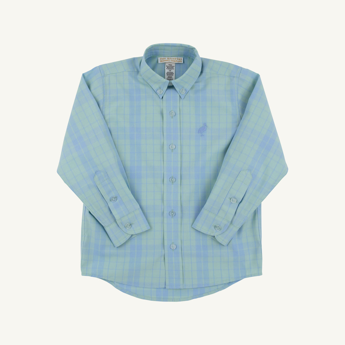 The Beaufort Bonnet Company- Deans List Dress Shirt- Audubon Park Plaid/Sarasota Sky