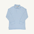 The Beaufort Bonnet Company- Long Sleeve Prim & Proper Polo- Sarasota Sky