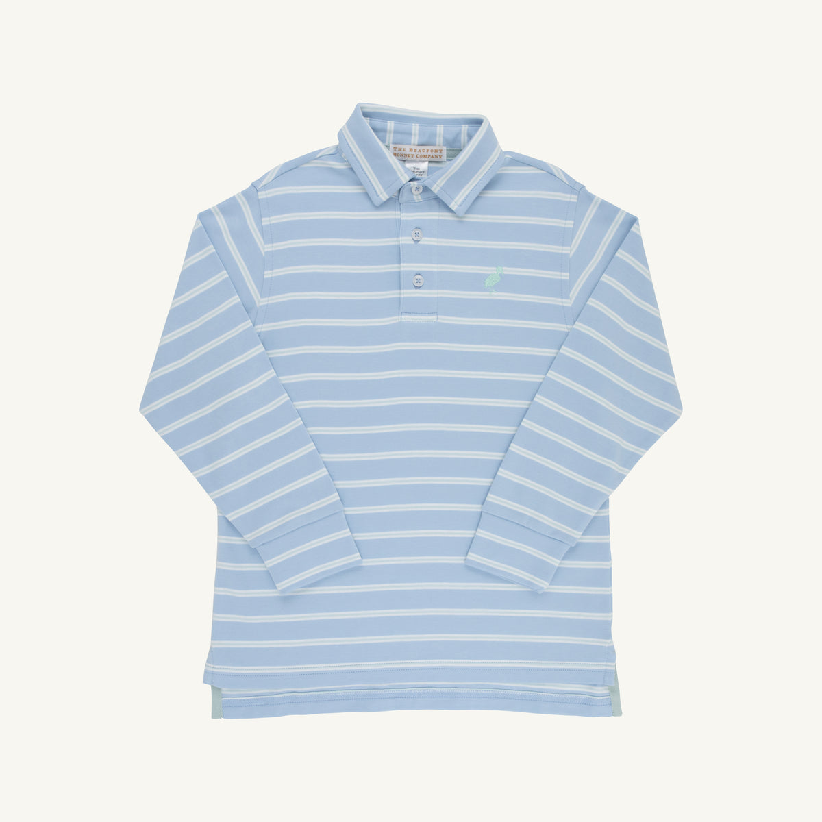 The Beaufort Bonnet Company- Long Sleeve Prim & Proper Polo- Sarasota Sky